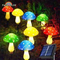 Twister.CK 8 Pack 50 LED Outdoor Solar Mushroom Lights With Solar Panel IP65 Waterproof Garden Lights For Yard Patio Garden Pathway Porch Decor