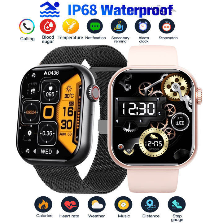 F57 Smart Watch Blood Glucose Sugar Body Temperature Heart Rate Blood ...