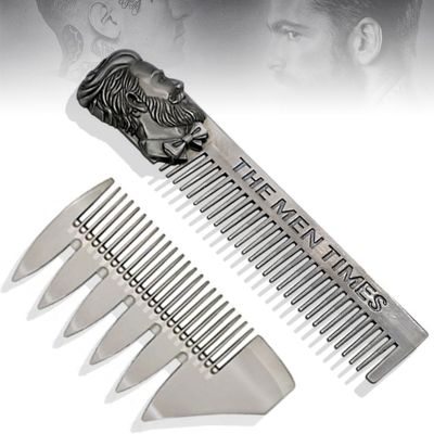 【CC】 Zinc Alloy Double-Sided Comb Men Beard Shaping Template
