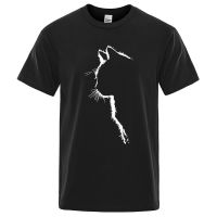Cotton Tshirts For Men Printed Cool Cat Animal T Shirts Tshirt Male Hop Tees Gildan