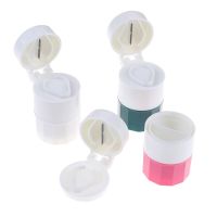 1pc Multifunction Portable 4 In 1 Pill Medicine Crusher Grinder Splitter Tablet Divider Cutter Storage Box Medicine  First Aid Storage