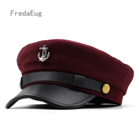 FredaEug Unisex Casual ทหารหมวกผู้หญิง Beret หมวกแบนกัปตันหมวก Trucker Vintage พ่อหมวก Newsboy หมวก58ซม.