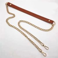 【CW】 New 120cm Metal Chain Shoulder Belts Buckle Handle Accessories Pink Leather