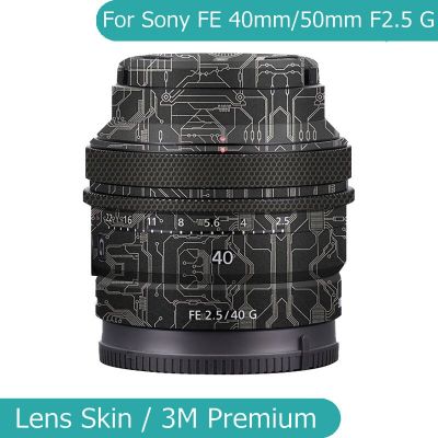 สติกเกอร์ติดเลนส์กล้องถ่ายรูป SEL40F25G SEL50F25G เคลือบฟิล์มป้องกันรูปลอกสกินสำหรับโซนี FE 40 50 F2.5 40มม. 50มม. 2.5กรัม2.5/40