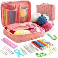 ✢◇✠ 59 Pcs Crochet Hooks Kit With Storage Bag Weaving Knitting Needles Set DIY Arts Craft Sewing Tools for Beginners Adults Gifts