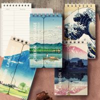 Portable Mini Notebook Japanese Famous Painting Pocket Spiral Notebook Languages Learning Word Book for School Stationery Note Books Pads