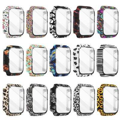 Glass+Case for Apple Watch 44mm 40mm 42mm 38mm Full Cover Hard PC Bumper Protective Frame for iWatch Series SE/6/5/4/3/2/1 Tapestries Hangings