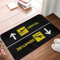 Bath Non-Slip Carpet Aviation Departures Arrivals Flannel Mat Welcome Doormat Home Decor Rug