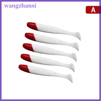 Wangzhansi หนอนอ่อนนุ่มเทียมซิลิโคน5ชิ้นปลาคาร์พเหยื่อล่อปลาบิน