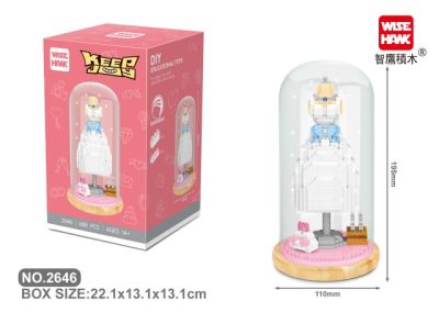Micro Building Blocks Wedding Dress Lighthouse Tree House Diamond Mini Brick Toys For Kids With Display Box LED Light