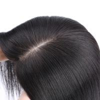 2023 New Breathable Soft Skin Base Toupee European Human Hair Topper Virgin Hair Extension Silk base for Layer Hair