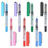 HUIIY เครื่องมือเขียนเครื่องเขียนนักเรียนอุปกรณ์การเรียนสีสันสดใสขนาด0.5มม. ปากกาของเหลวแบบตรงปากกาปากกาสีหมึกเจล