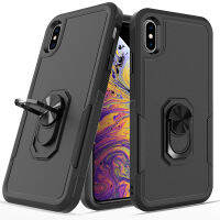 เคสที่มีห่วงสำหรับ iPhone X XS Max XR 6P 7P 8P 8P 8Plus ขาตั้งแบบพกพา360ฝาแข็งป้องกัน ° องศา