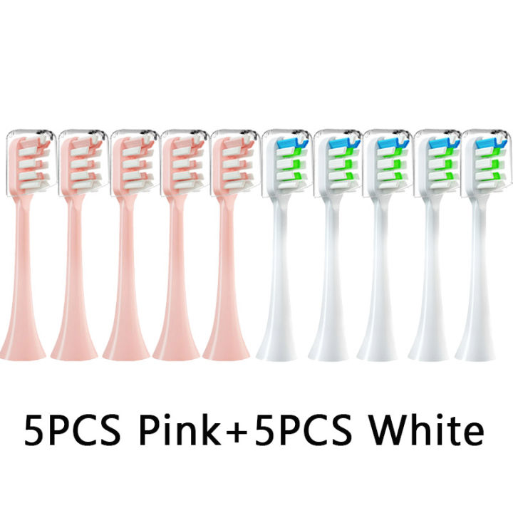 10pcs-เปลี่ยนหัวแปรง-dupont-นุ่มเหมาะสมสูญญากาศ-healthy-bristle-หัวฉีดสำหรับ-soocas-x3x3ux5-sonic-แปรงสีฟันไฟฟ้า