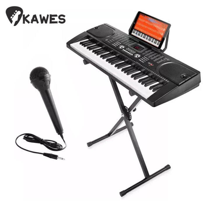KAWES 61 Key Electronic Piano Music Keyboard With Microphone 61Key
