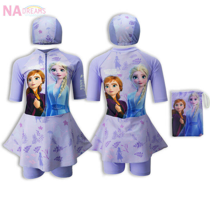 disney-frozen-ชุดว่ายน้ำเด็กหญิง-ลายการ์ตูนโฟรสเซ่น-frozen-เจ้าหญิงหิมะ-จาก-nadreams-girl-swimwear-ผู้หญิง-ชุดว่ายน้ำ