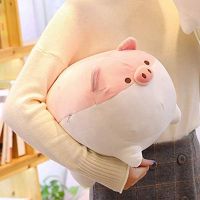 1 Pcs Plush Hugging Pillow Soft Fat Pig Plush Hugging Pillow Kids Birthday Gift Cute Piggy Stuffed Animal Doll Toy Gifts for Bedding