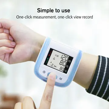 Rechargeable Wrist Blood Pressure Monitor, ELERA Home Use Digital Automatic  Blood Pressure Machine for Wrist Measuring BP & Heart Rate with 4 Color