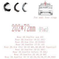 1X 202*72มม. แบนสำหรับ Audi สี่แหวนป้ายดัดแปลงด้านหลังรถสำหรับ Audi Q2LQ3Q5Q3A4A6ด้านหลังป้ายสติกเกอร์อุปกรณ์เสริม