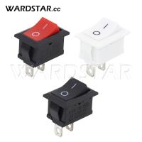 5Pcs KCD1 Boat Rocker Switch 6A250VAC/10A125VAC 2 Pin 2 Position ON-OFF I/O Power Switch Red/Black/White 15x21mm Electrical Circuitry  Parts