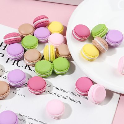 10Pcs Cute Mini Macaroon Charms for Jewelry Making Diy Kawaii Resin Food Macaron Phone Charms Hair Charms Flatback Cabochon