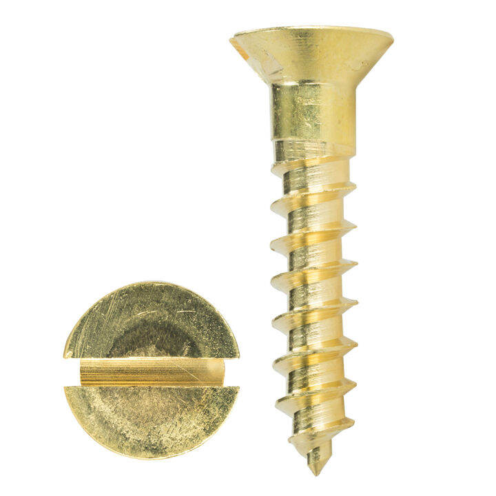 Nniweei Slotted Drive Hardware Tapping Self Drilling Wood Screws Solid