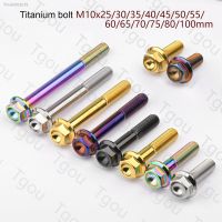 ✒✾ Tgou Titanium Bolt M10x20/25/30/35/40/45/55/60/65/70/75/80/100mm 1.25 Pitch Hexagon Flange Head Screws for Motorcycle Caliper