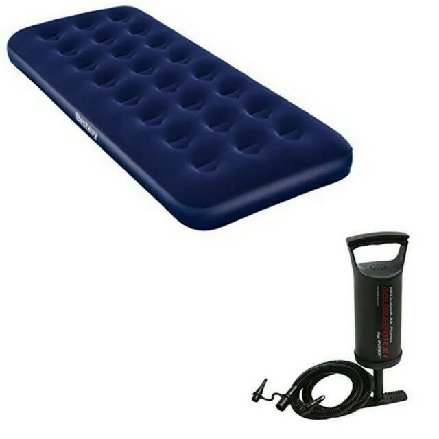 Bestway 67000 เตียงนอนเป่าลมสำหรับคนเดียว (สีฟ้า) พร้อมที่สูบลมแบบแมน ...