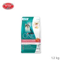 ด่วนโปร ส่งฟรี [MANOON] Purina One Tender Selects Blend with Real Salmon 1.2kg