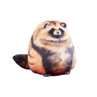 New 30-70cm Kawaii Lifelike Soft Raccoon Fox Plush Toy Cute Reversible Stuffed Animals Doll Pillow For Girls Kids Birthday Gifts