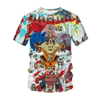 (in stock) 2023. Fashion Mens Summer T-shirt Bandai Naruto 3D Print Cool Womens Super Large Clothes Top Japanese Anime Childrens T-shirt (free nick name and logo)