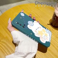 เคส Chenyyyka สำหรับ Vivo V19 V19G ลายการ์ตูนรูปหมีน่ารักเคสโทรศัพท์ดีไซน์ใหม่บางสุดสร้างสรรค์ป้องกันขอบสี่เหลี่ยมเคสนิ่มเคสปลอกซิลิโคนกันกระแทก