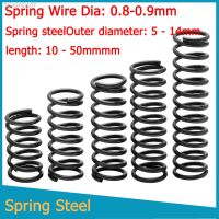 ✙◇☍ Spring Steel Compression Release Mechanical Return Spring Pressure Spring Wire Diameter 0.8 mm/ 0.9mm