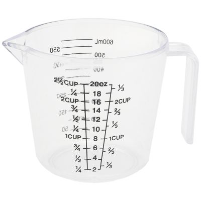 Baking Tools Double-Sided Graduated Plastic Measuring Cup with Graduated Measuring Cup Measuring Cylinder 600Ml