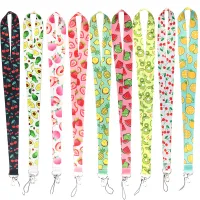 Fruit Print Fashion Lanyards Bus ID Name Work Card Holder for Nurse Doctor Women Kids Child