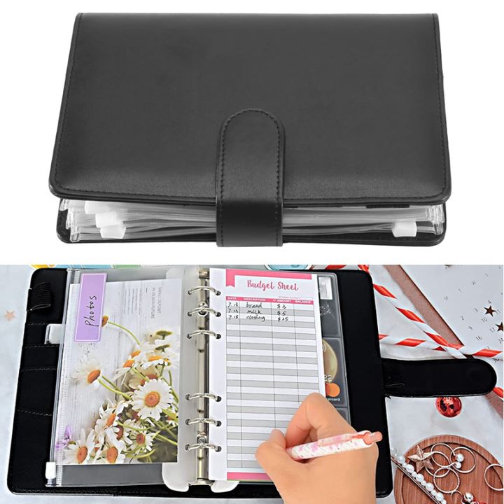 25pcs-a6-pu-leather-budget-binder-set-binder-cover-personal-planner-binder-for-money-saving-cash-envelopes-system