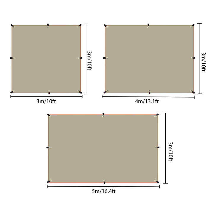 top-lander-cod-3x3m-3x4m-3x5m-ฟลายชีทตั้งแคมป์กันน้ำ-ผ้าใบกันน้ำเบาตั้งแคมป์กันสาดกันสาดเดินทางกลางแจ้งกันน้ำตั้งแคมป์ม่านบังแดดเปลญวนหลญวน-uv50