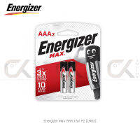 ถ่านอัลคาไลน์ Energizer Max ขนาด AAA 1.5V P2 Alkaline Batteries (LR03) แพ็ค 2 ก้อน แท้ศูนย์