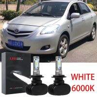 หลอดไฟหน้า LED 6000K สีขาวสว่าง สําหรับ Toyota Vios (NCP93) (2007-2013) 2 ชิ้น รับประกัน 10 เดือน