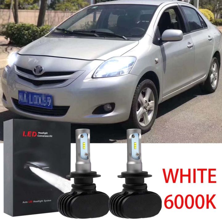 new-หลอดไฟหน้า-led-6000k-สีขาวสว่าง-สําหรับ-toyota-vios-ncp93-2007-2013-2-ชิ้น