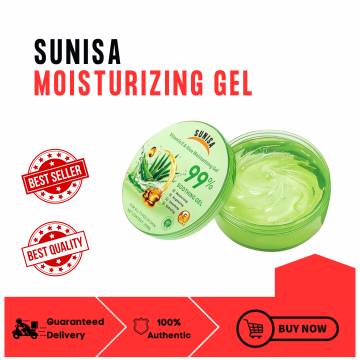 Sunisa Aloe Vera Soothing Gel Original 300ml 99 Aloe Vera And Vitamin E Moisturizer Soothing Gel 9292