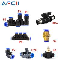 ✆◕☏ Pneumatic Fittings Pipe Connector Air Quick Release Coupling 4mm 6mm 8mm 10mm 12mm PU PE PV PY HVFF BUC Hose Fitting Connectors