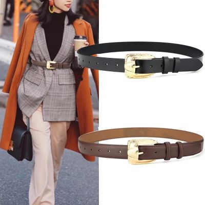 Belt Ladies Genuine Leather Alloy Buckle Fashionable Versatile Decorative ins Style Jeans