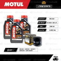 FULL MOTO ชุดถ่ายน้ำมันเครื่องสังเคราะห์แท้ MOTUL H-TECH 100 4T [ 10w-50 ] ใช้สำหรับ มอเตอร์ไซค์ Honda CB500X / CBR500 / CB650F / CBR650R / CBR1000RR