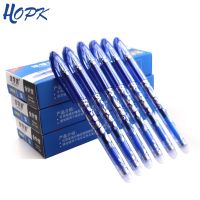 12pcs/box Luxury Erasable Pen Set 0.5mm Blue Black Ink Ballpoint Pen for School Supplies Student Writing Exam Stationery Pens