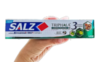 หลอดใหญ่ ยาสีฟันสมุนไพร ซอลส์ ตรีผลา (Salz Triphala) 160 กรัม