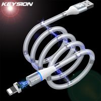 KEYSION Samsung 3A Quick แท่นชาร์จแม่เหล็ก3.0,สายสำหรับ iPhone ไมโคร USB Xiaomi ประเภท C