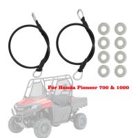 สายเคเบิลประตูท้ายยาวกว่า2ชิ้นสำหรับ700 Honda Pioneer &amp; ชิ้นส่วน1000 UTV 2014 2015 2016 2017 2018สายคล้องประตูท้าย2019