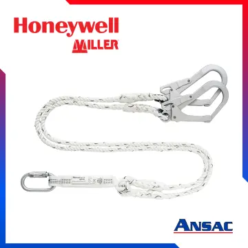 Honeywell Miller Full Body Safety Harness & Twin Tails Energy Absorbing  Lanyard Rope