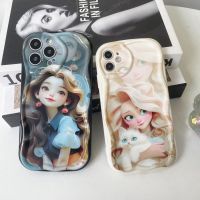 Feng shop เคสขอบหยักลายเจ้าหญิงมาใหม่iPhone7P i7 6P 11 12 12promax iPhone13 13promax iPhone14 14promax oppo A17 A15/A15S A98 5G A57 4G A16 Reno8t Reno7z/8z Realme C55 Vivo y12/y15/y17 y20/y12s y21 V27 5G